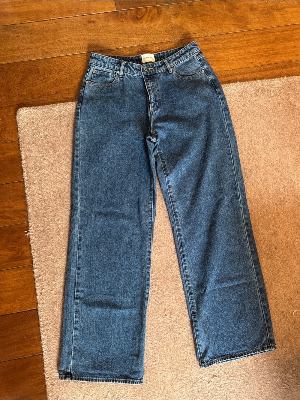 Abrand Wide Leg Jeans in Denim Blue